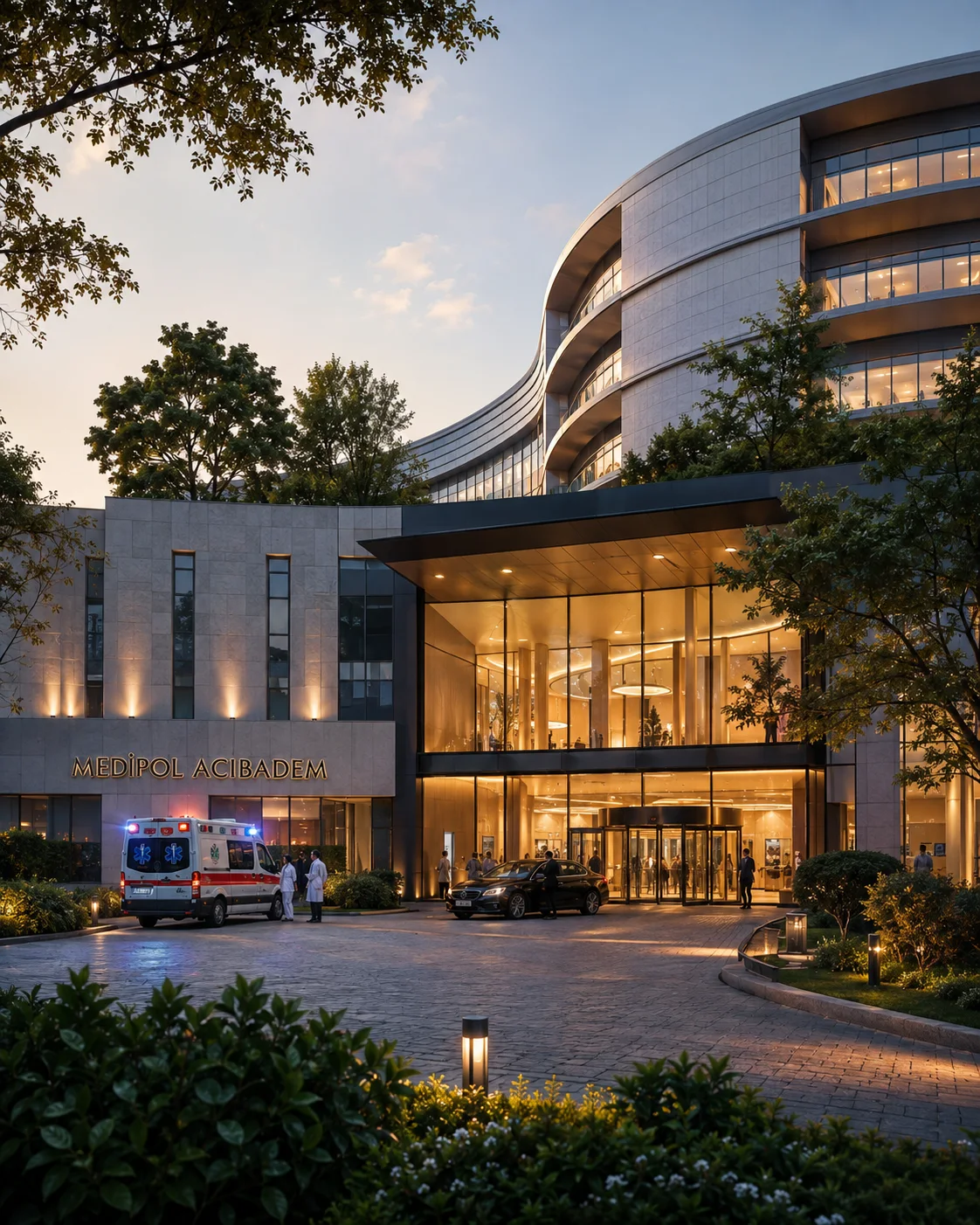 Medipol Acıbadem District Hospital building in Istanbul